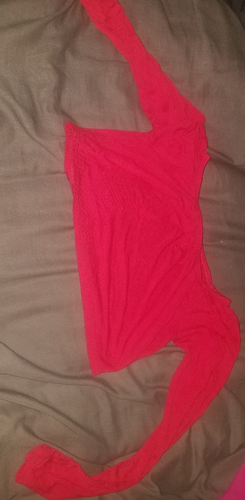 Red crop bardot